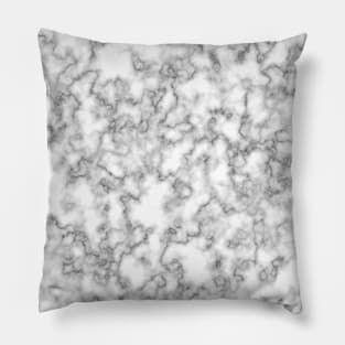 White Marble Black Veins Pillow