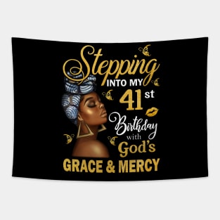 Stepping Into My 41st Birthday With God's Grace & Mercy Bday Tapestry