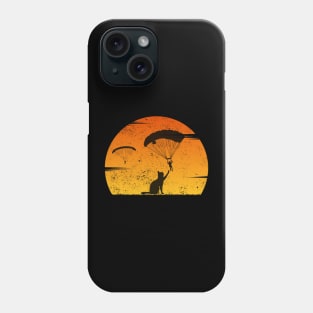 Skydiver With Cat Cool Funny Skydiving Phone Case