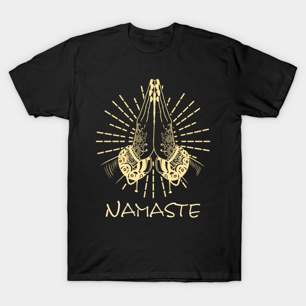 Womens Yoga Gift Print Buddha Namaste Mediation - Yoga - T-Shirt