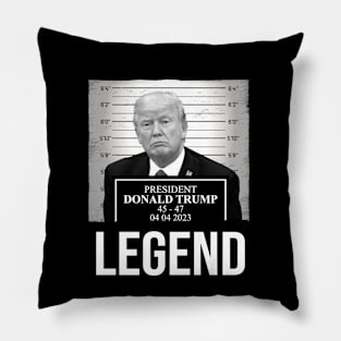 Mugshot 2024 Trump Legend Pillow