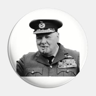 Sir Winston Churchill in uniform Pin