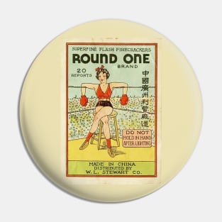 VINTAGE FIRECRACKER ROUND ONE Pin