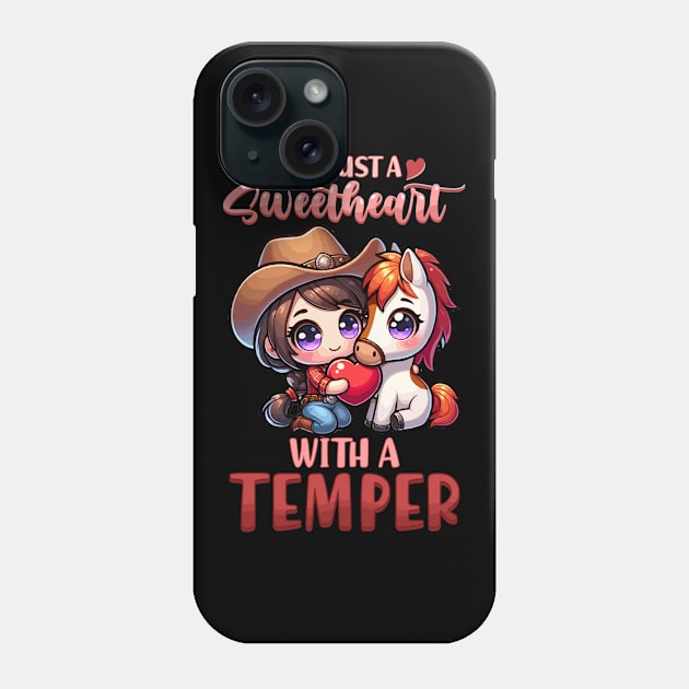 I'm Just A Sweetheart With A Temper I Equestrian Phone Case by biNutz