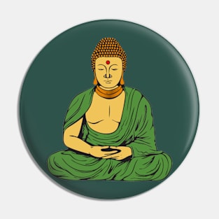 Peaceful Buddhist Monk Pin