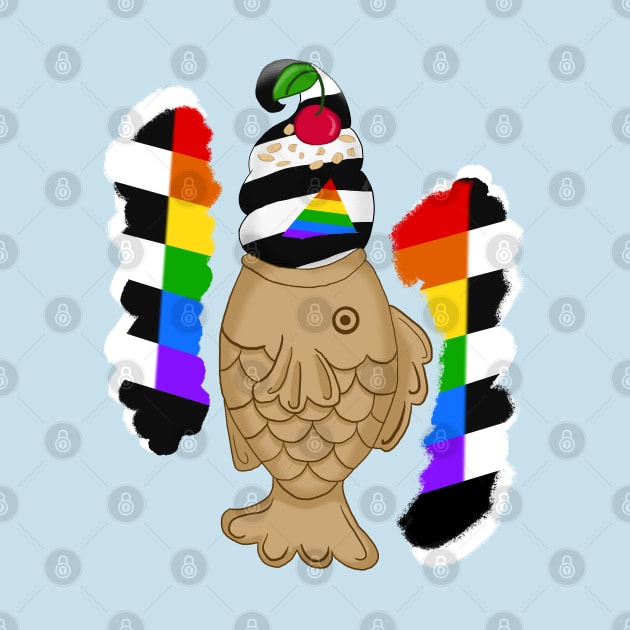 Pride Taiyaki Ice cream-Straight Ally flag by VixenwithStripes