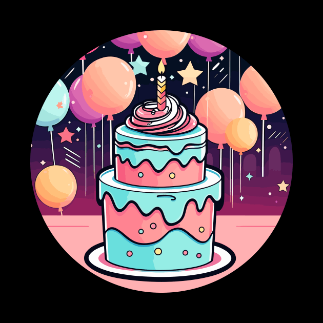 Birthday Cake Illustration by FluffigerSchuh