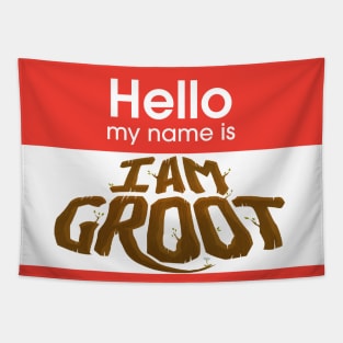 Hello my name is I AM GROOT Tapestry