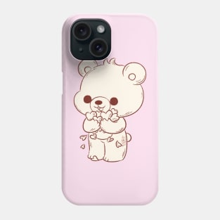 Osito Bongo, Ama el Amor no6 Blanco y Cafe Phone Case