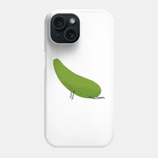 Upward facing zucchini in green Phone Case