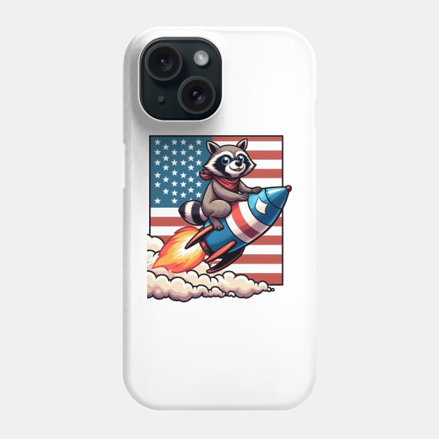 A Whimsical Tribute to American Culture in Cartoon Style Phone Case by ragil_studio