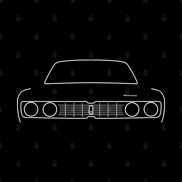 Hillman Avenger outline graphic (white) by soitwouldseem