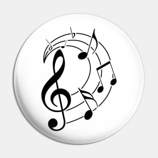 Music notes design Pin
