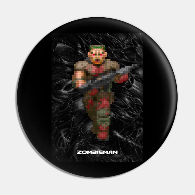 Zombieman Pin by Beegeedoubleyou