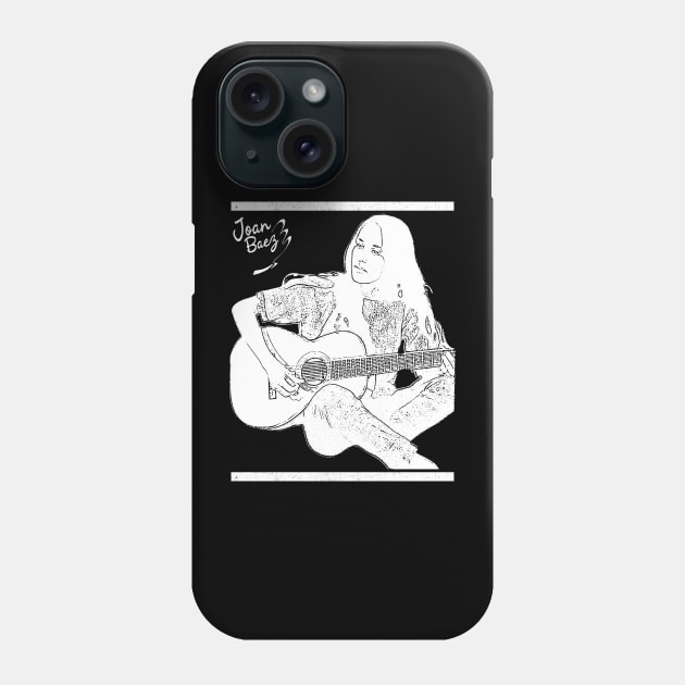 Joan baez // White //80s Phone Case by Degiab