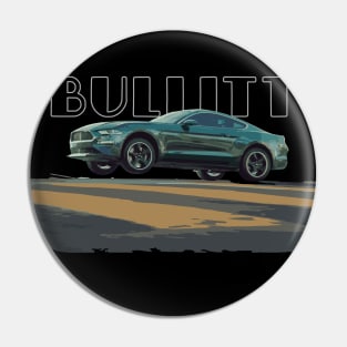 highland green bullitt Mustang GT 5.0L V8 Classic steve mcqueen Muscle Car jump Pin