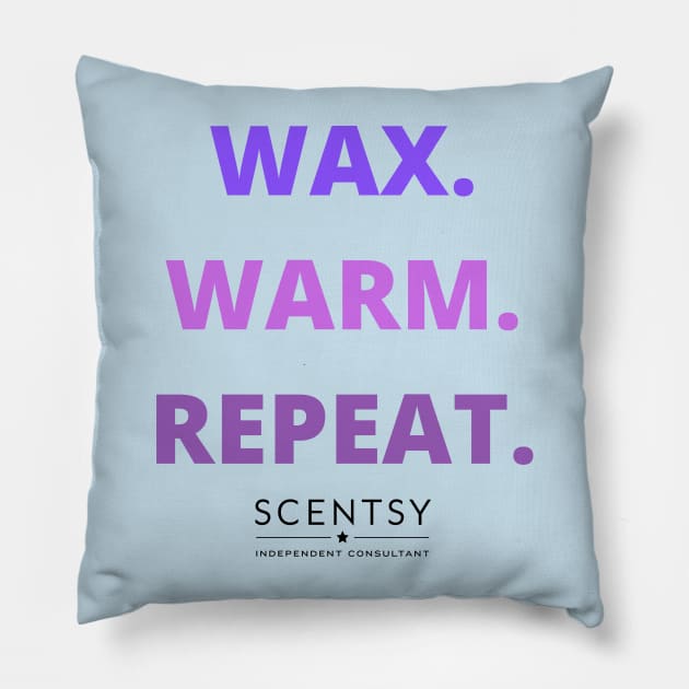 wax, warm, repeat scentsy independent consultant Pillow by scentsySMELL