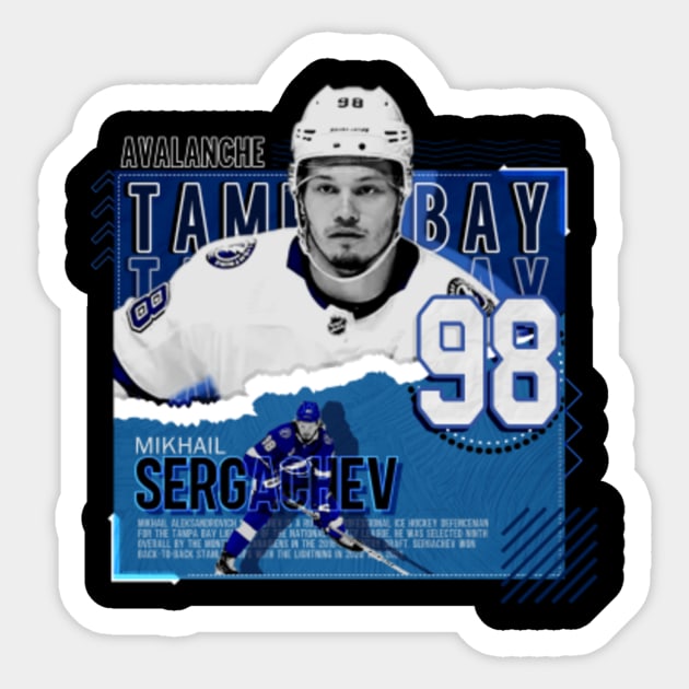 Mikhail Sergachev Hockey Paper Poster Lightning - Mikhail Sergachev -  Sticker