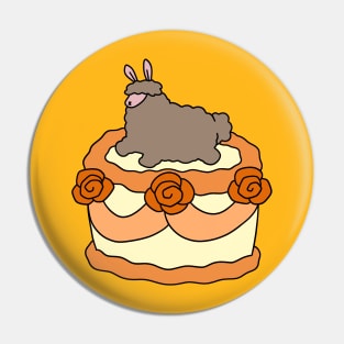 Birthday Cake Alpaca Pin