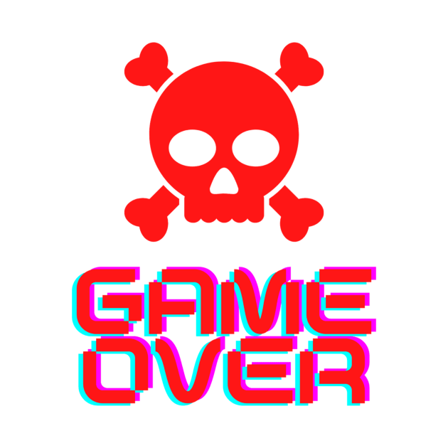 Game Over Fun Gamer Apparel by Topher's Emporium