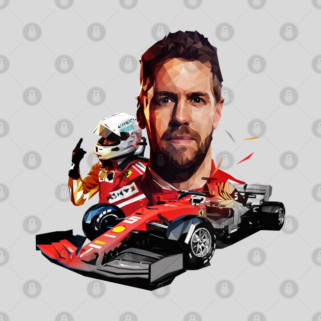 Sebastian Vettel lowpoly v2 by pxl_g