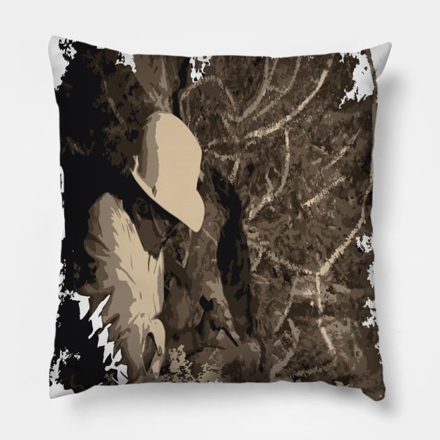 The chiseling man Pillow by Ando