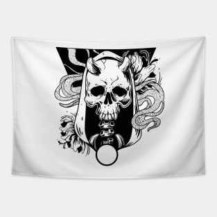 The horned skull Tapestry