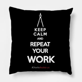 Keep Calm Architects. White letters Pillow