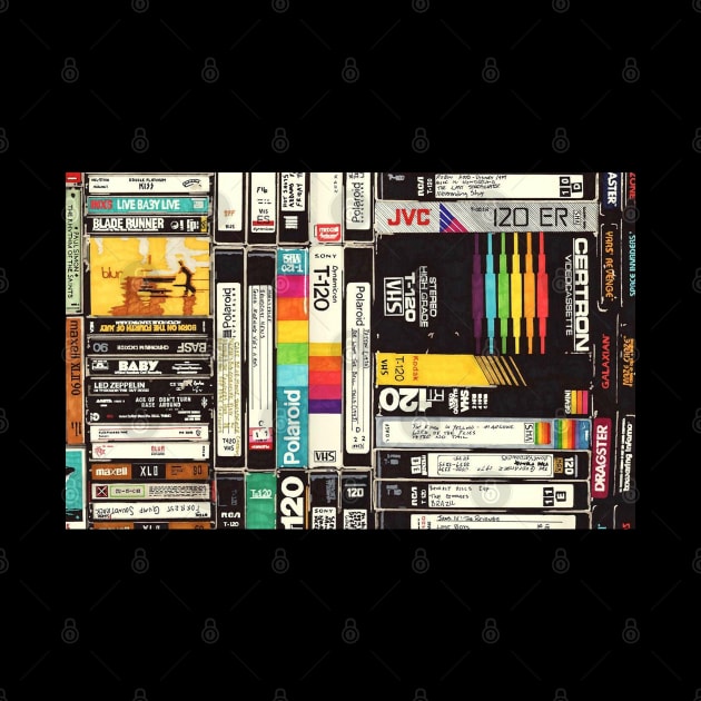 Old vhs tapes pattern by opippi