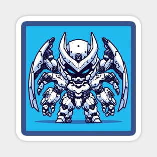 Chibi SpiderRobo White Armor Magnet