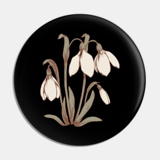 Snowdrop Flowers Pin