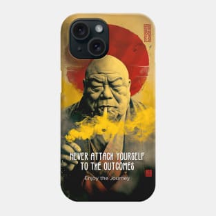 Puff Sumo: Never Attach Yourself to the Outcomes on a Dark Background Phone Case