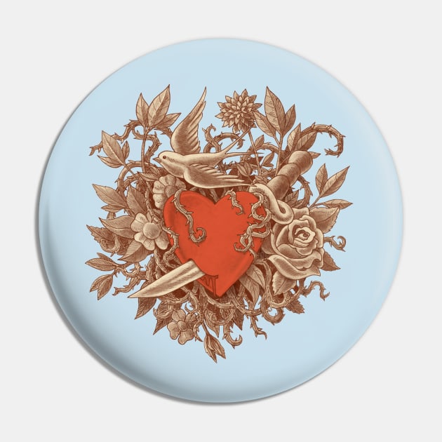 Heart of Thorns Pin by Terry Fan