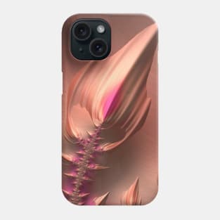 Mandelbrot Set Fractal Art Abstract Flowers in Shades of Pink, Peach and Coral Phone Case