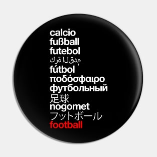 Football, the world game (white) Pin