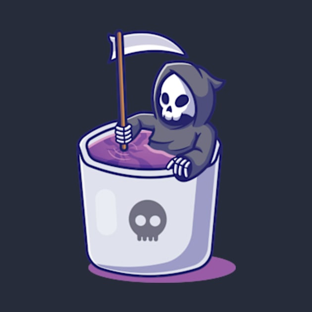 Cute grim reaper in mug by Petko121212