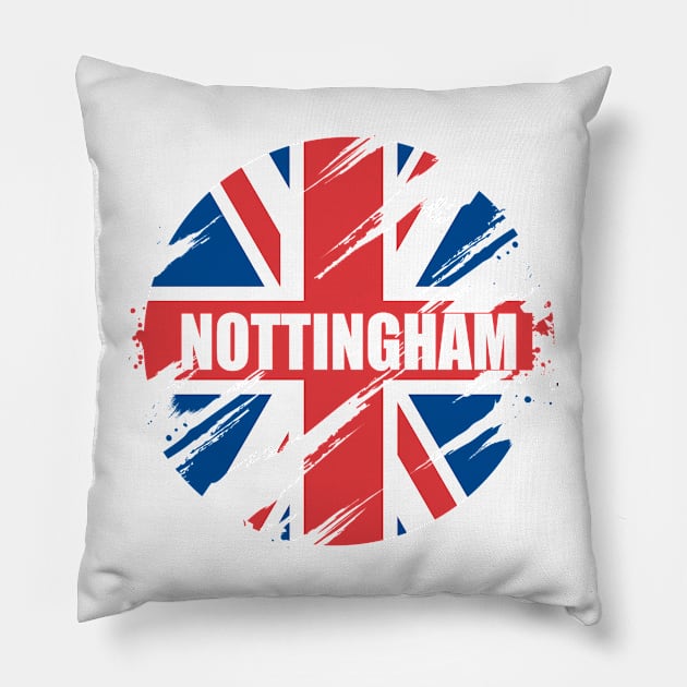 Salisbury British Flag England UK Britain Union Jack Pillow by Jas-Kei Designs