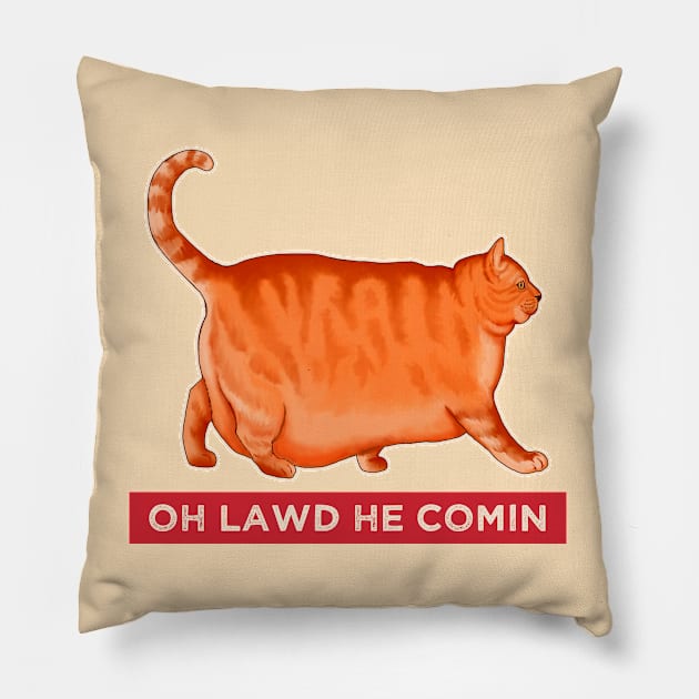 Chonk Cat Meme Pillow by Green Splash