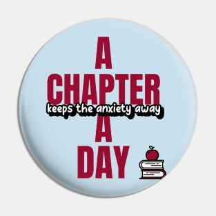 A Book Chapter A Day Keeps Anxiety Away Pin