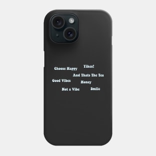 Blue VSCO Word Sticker Pack Phone Case