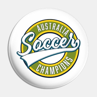 Australia soccer champions retro logo Pin