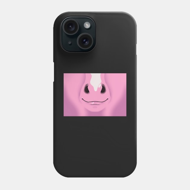 Pink Stripe Horse Face Phone Case by KeishaMaKainn
