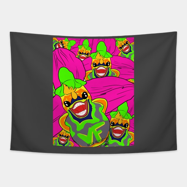 Vertical Faceplant Mascot Tapestry by verticalfaceplant@gmail.com