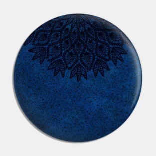 Blue and Black Filigree Pin