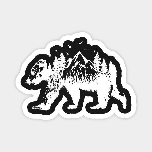 Bear Woods Magnet by Kyandii