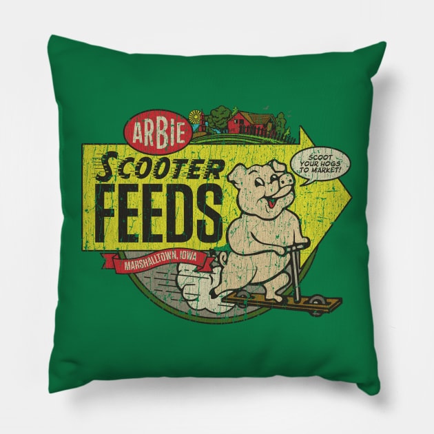 Arbie Scooter Feeds 1945 Pillow by JCD666