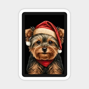 Super Cute Yorkshire Terrier Puppy Portrait Magnet