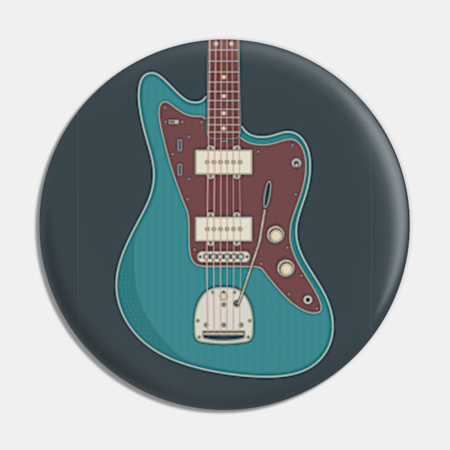 Ocean Turquoise JM Guitar Pin by milhad