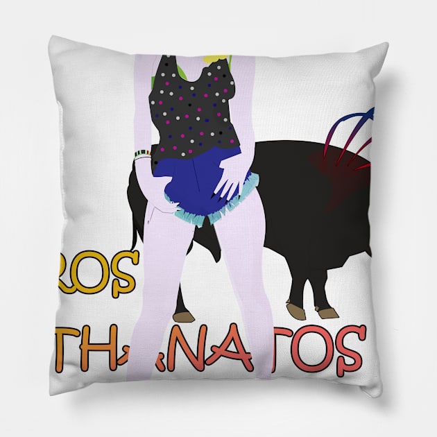 Eros and Thanatos Pillow by momomoma