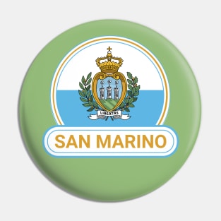 San Marino Country Badge - San Marino Flag Pin